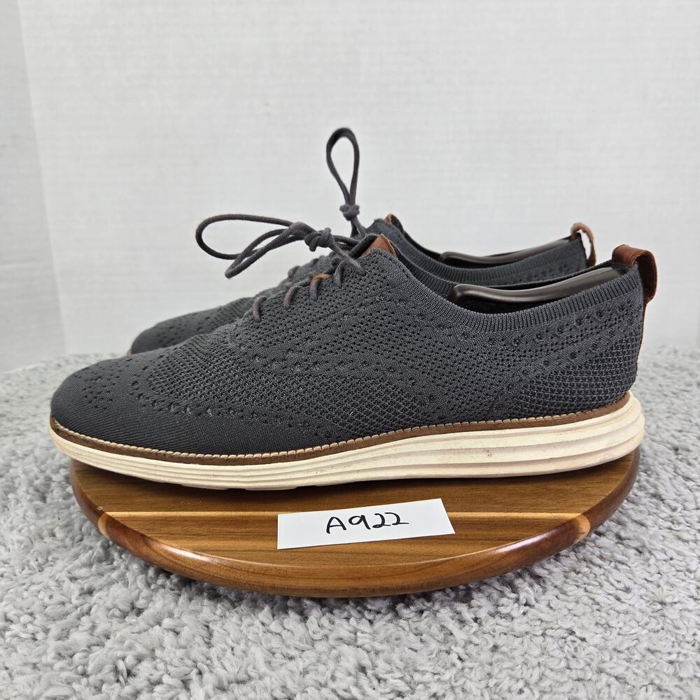 Cole Haan Mens 12M Origianl Grand Gray Stitchlite Wingtip Business Casual Oxford